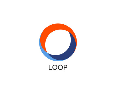字母 O 企业徽标。抽象圆形圆圈形状符号。矢量插图