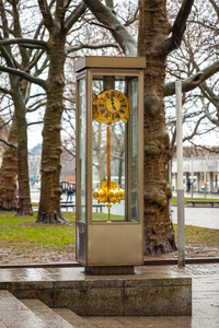 大时钟在街道, 德累斯顿, 萨克森, 德国