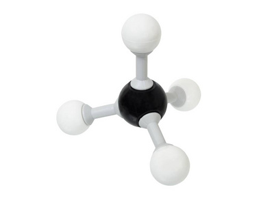 白色的甲烷分子