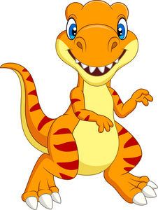 帝王暴龙白色背景下的卡通暴龙照片