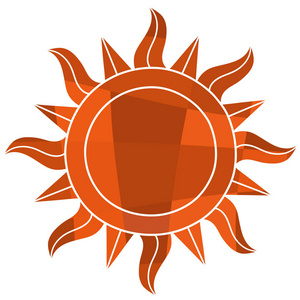 这是马赛克太阳符号的插图