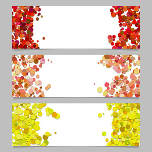 带有彩色点的抽象横幅模板集