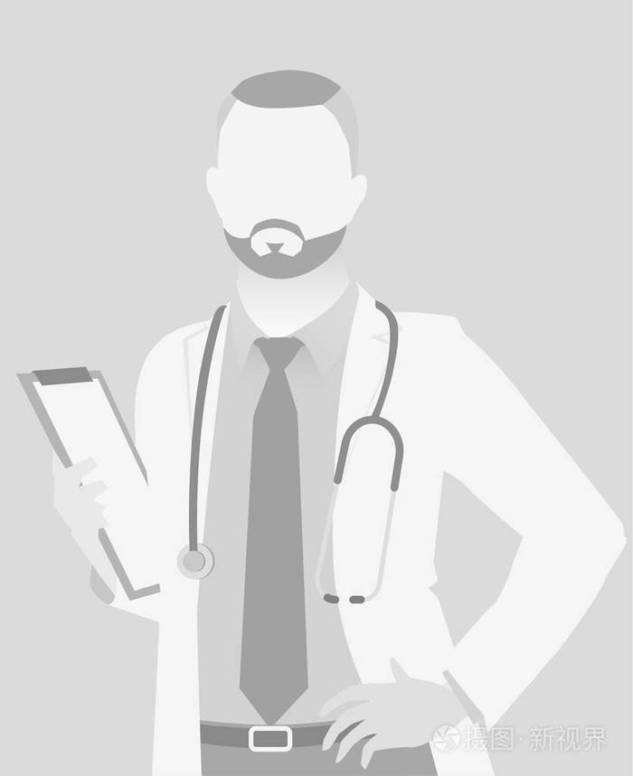 默认占位符医生半长肖像