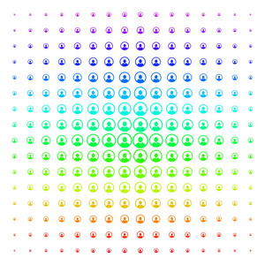 圆形用户肖像形状半色调光谱效果