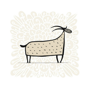 滑稽的山羊, 简单的草图为您的设计