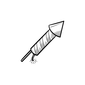 烟花手画素描图标照片