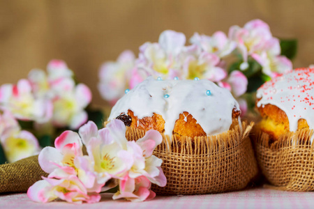 复活节背景。节日传统食品