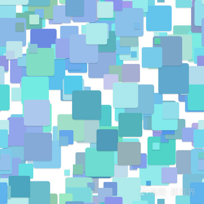 重复几何图案背景-从青色方块的矢量图形设计