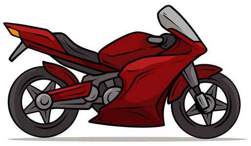 摩托车漫画图片简易图片