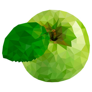 绿色美味的苹果风格的三角形