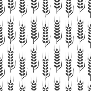 农业小麦矢量插画设计