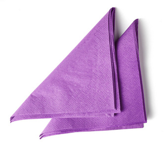 紫色纸餐巾从上面图片