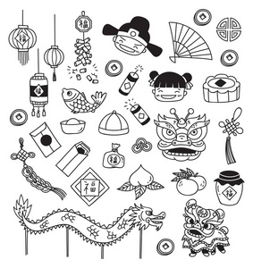 中国民族乐器涂鸦图片