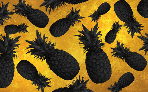 热带水果, 菠萝, 抽象的背景