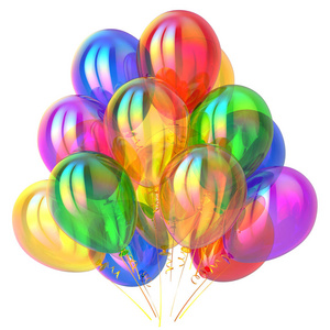 派对气球生日装饰五彩光泽