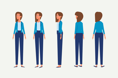 正面, 侧面, 背面, 3/4 视图照片