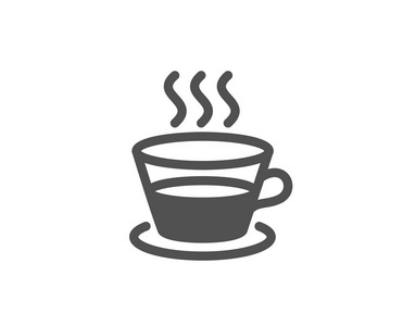 咖啡和茶简单的白色背景图标