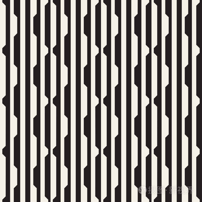 矢量无缝黑白半色调线网格模式.抽象几何背景设计