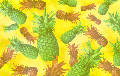热带水果, 菠萝, 抽象的背景