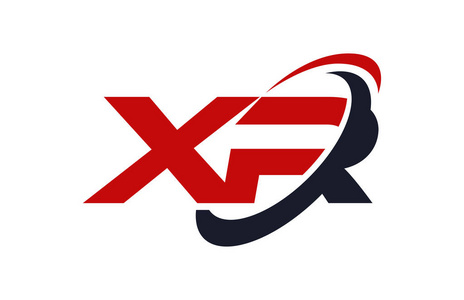 xr 徽标旋风椭圆红色字母矢量概念照片