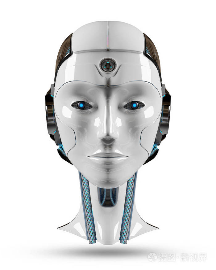 机器人头人工智能3d 渲染