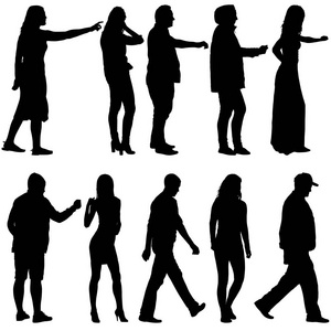 行走的剪影图片-行走的剪影素材-行走的剪影插画-摄图新视界