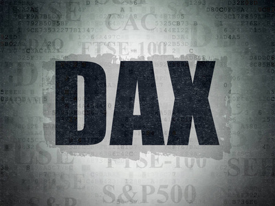 股票市场指标概念 dax 指数数字数据纸张背景上