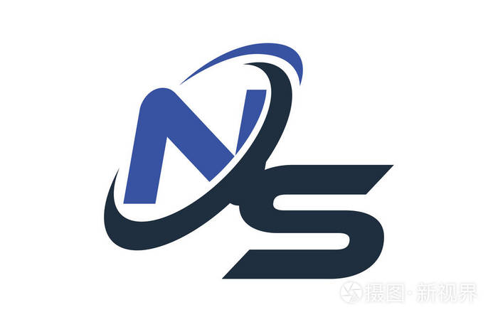 ns蓝旋风全球数字商务信函徽标