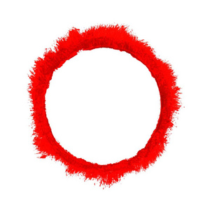 手绘红圆圈环