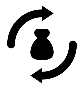 货币兑换矢量字形图标图片