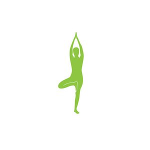 瑜伽标志抽象设计矢量模板。健康水疗冥想和谐标识理念。瑜伽徽标图标设计