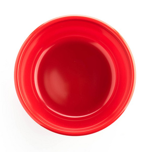 红色的碗上白色孤立