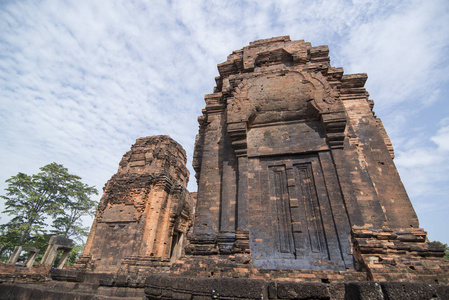 泰国东北部的 Prasat 的高棉寺遗址, 在武里公羊省。泰国, 布里兰, 2017年11月