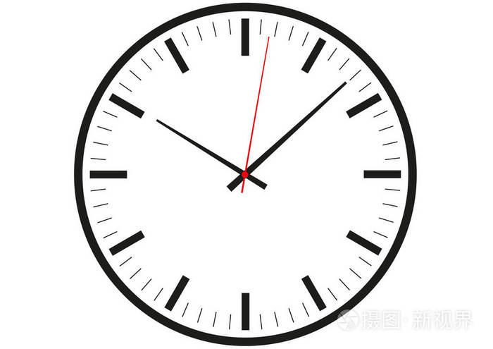 现代简单设计时钟图标矢量的网页图形和移动设计的手和