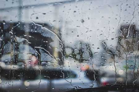 湿式车窗的纹理背景