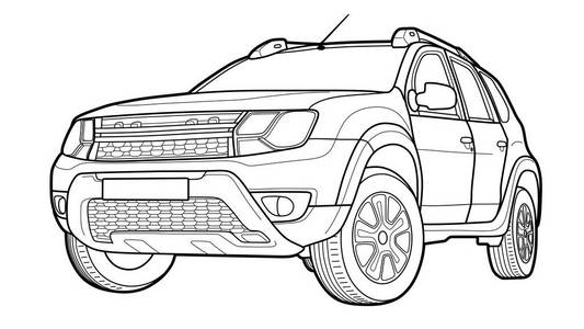 绘制的汽车图片