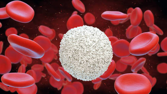 白血球.3d 插图照片