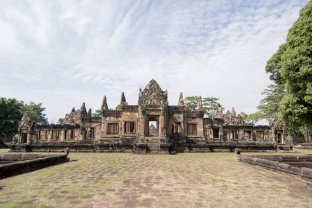 泰国东北部的 Prasat 的高棉寺遗址, 在武里公羊省。泰国, 布里兰, 2017年11月