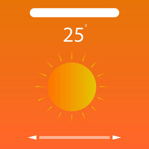 智能手机中的阳光天气设计图片