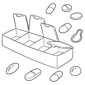 纹理插图卡通罐药丸平色风格卡通药丸药丸动画片的载体诺丽.
