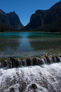 Braies 湖Braies 白云岩的自然乐园