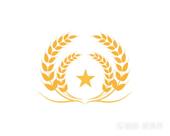 农业小麦标志模板