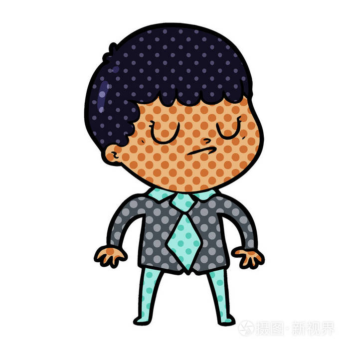 卡通坏小子的矢量插图