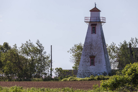 Leards 后座灯塔在爱德华王子岛。爱德华王子岛, 加拿大