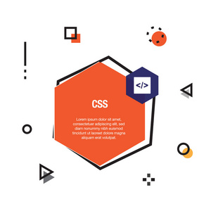 Css 图表图标。矢量插图