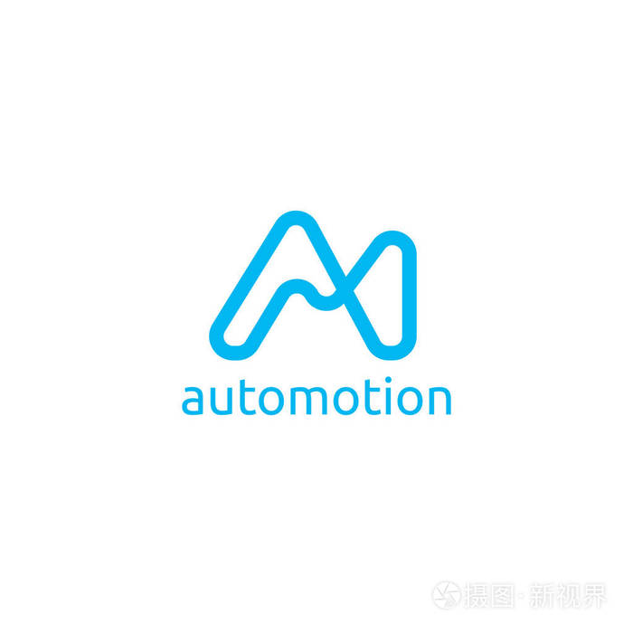 抽象字母 am, 一个用于应用程序或软件的 m 徽标模板.