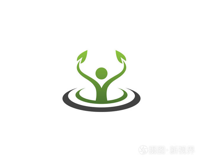健康自然人关心标志和符号模板