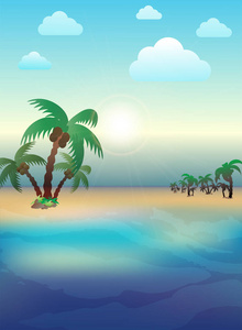 椰树和海滨季风概念