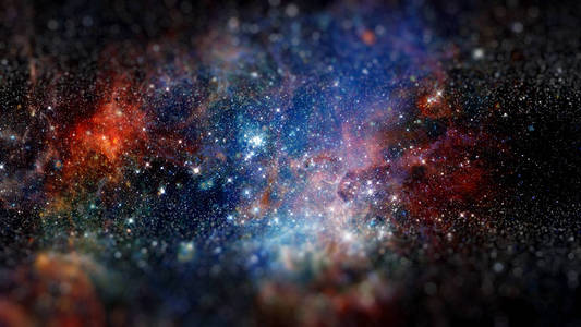 多彩空间星云。这幅图像由美国国家航空航天局提供的元素