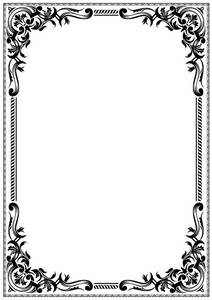 贺卡框精致黑白框边框设计贺卡或其他奖励文件照片